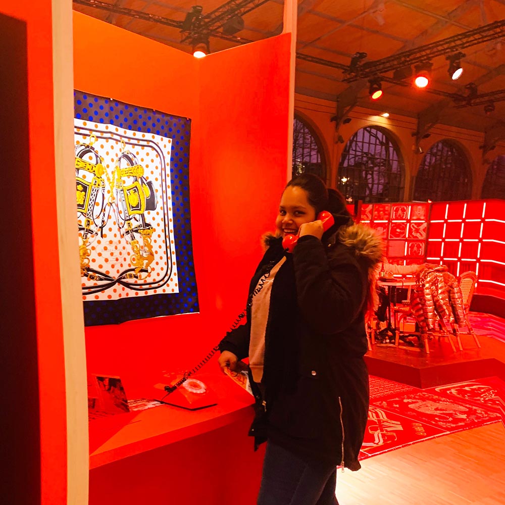 Heshini at the Hermes Exhibition in Paris